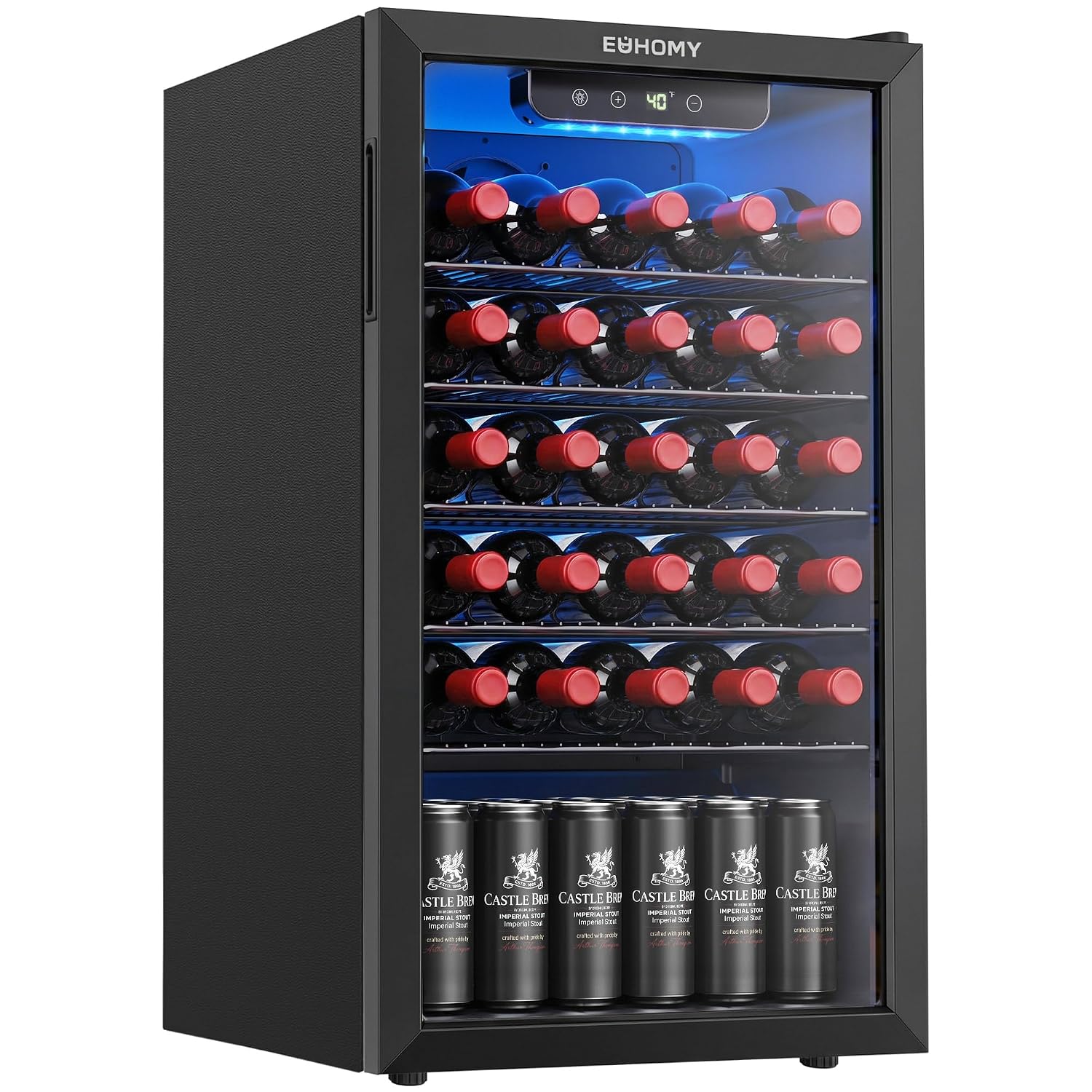 Wine Beer Cooler Fridge - 125 Litre Cam Kapılı Soda, Bira,