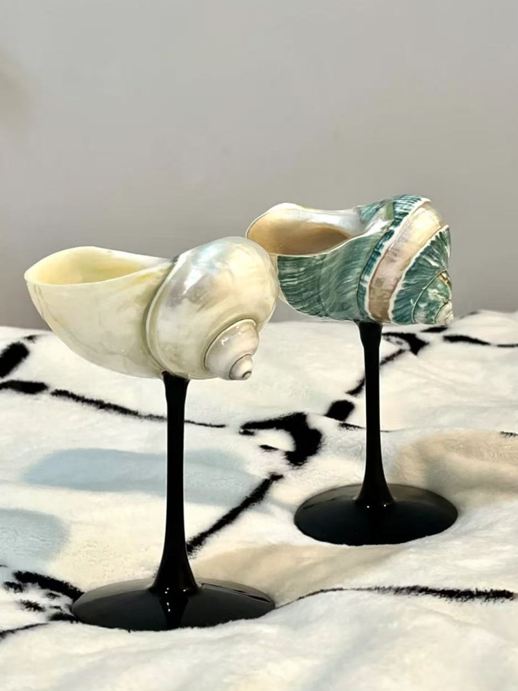 Wine Glass Set Crystal - Yaratıcı Retro Niş Şarap Kadehi Doğal