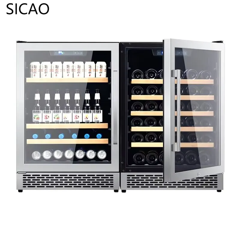 Wine Beer Cooler Fridge - 2 Kapılı Şarap Bira Buzdolabı, Camlı