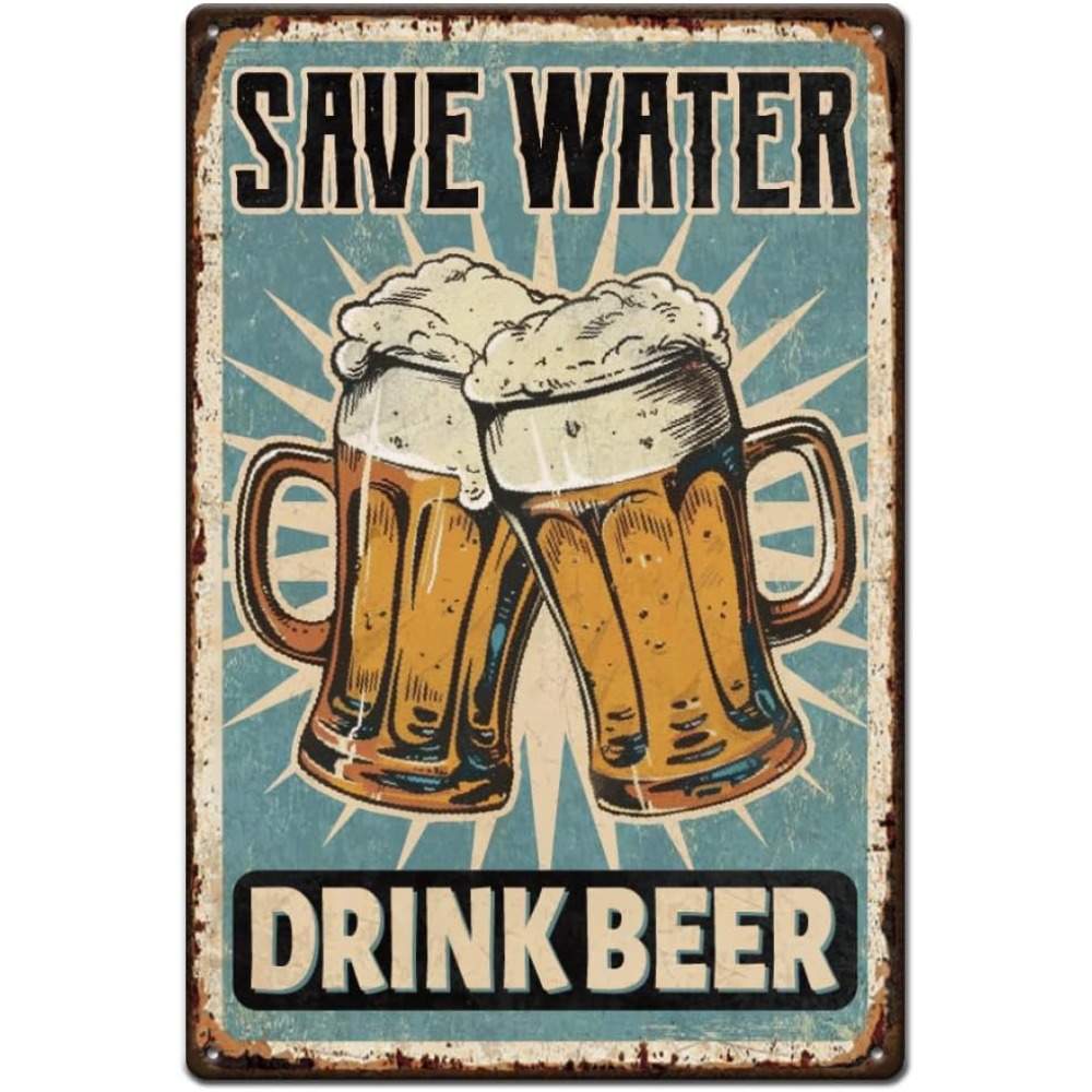 Wine Beer And Liquor - 1 adet Bira Metal Işareti Bar