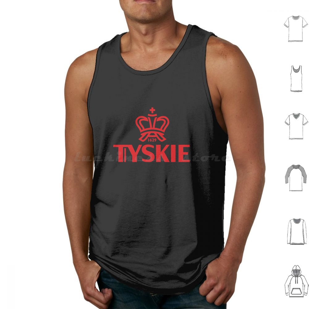 Wine Vodka Beer - Tyskie Kolsuz Tişörtler Baskılı Pamuklu Likör