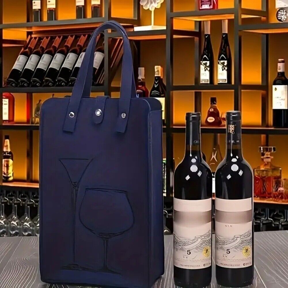Wine & Beer Emporium - Yüksek Kaliteli Keçe Kırmızı Şarap Çantası