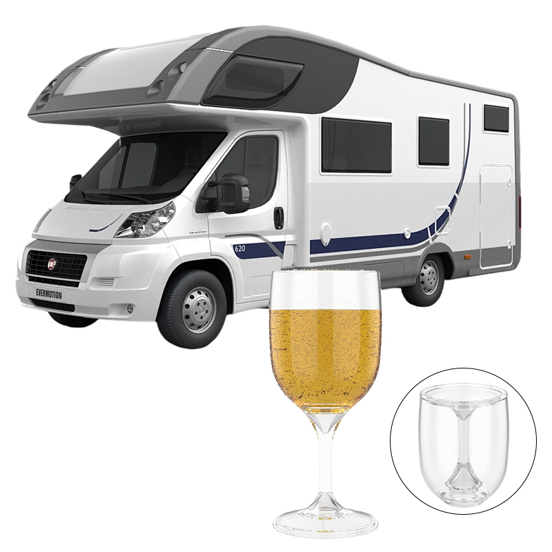 Wine & Beer Emporium - Katlanır Şarap Bardağı Şeffaf Gıda Sınıfı