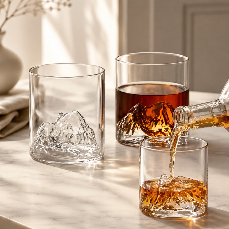Wine Beer And Liquor - Guanshan Viski Bardağı Buzul Dağı Kupası