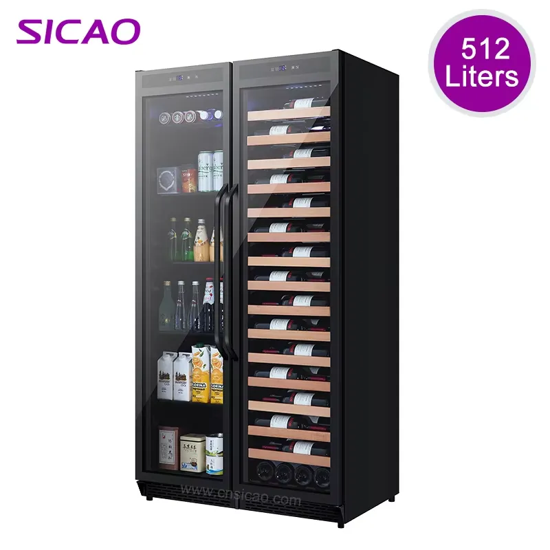 Wine Beer Cooler Fridge - Ankastre İçecek Dolabı Çift Kapılı Şarap