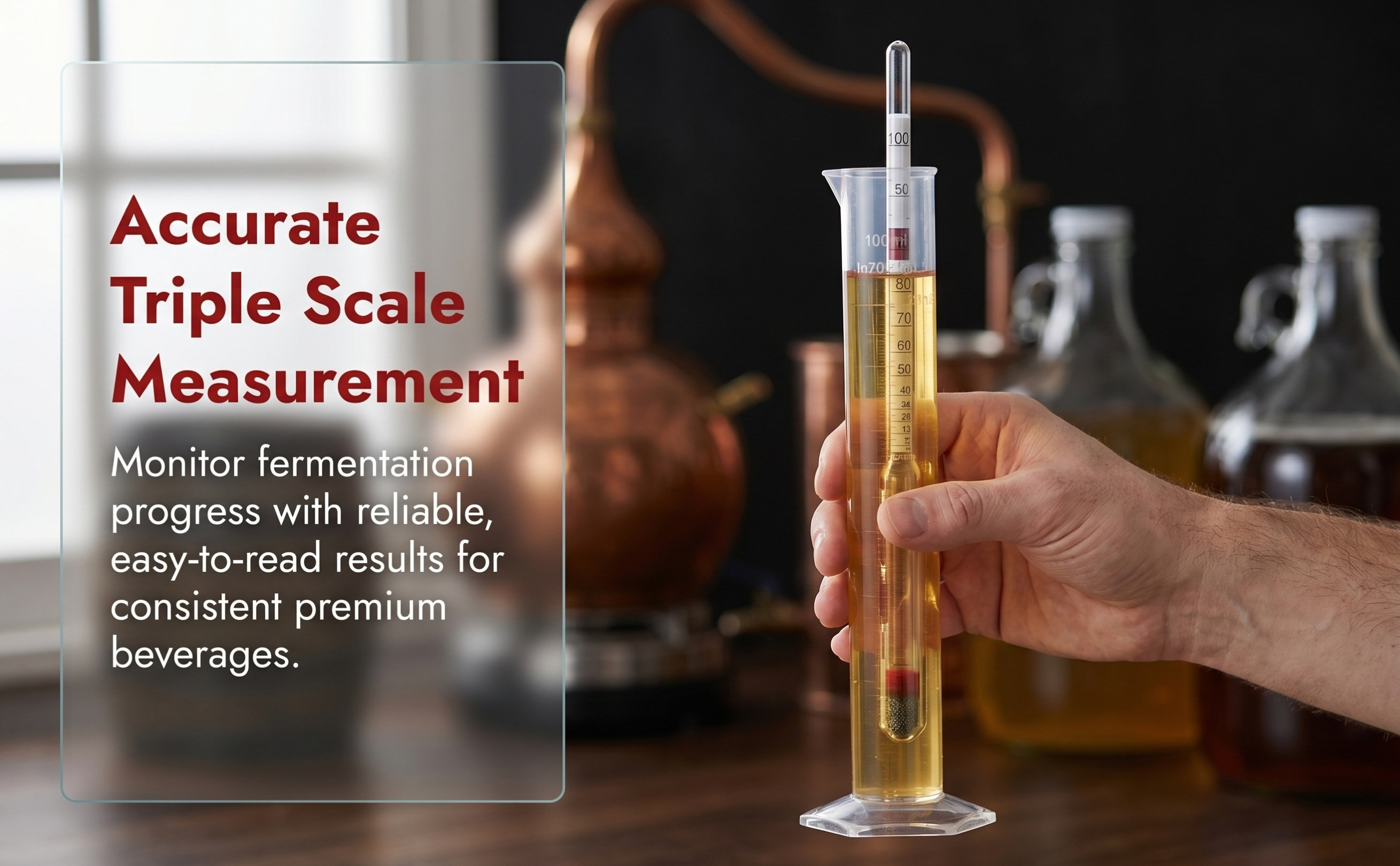 1 Adet Üç Ölçekli Alkol Hidrom - Wine To Beer Alcohol incelemesi ve fiyatı