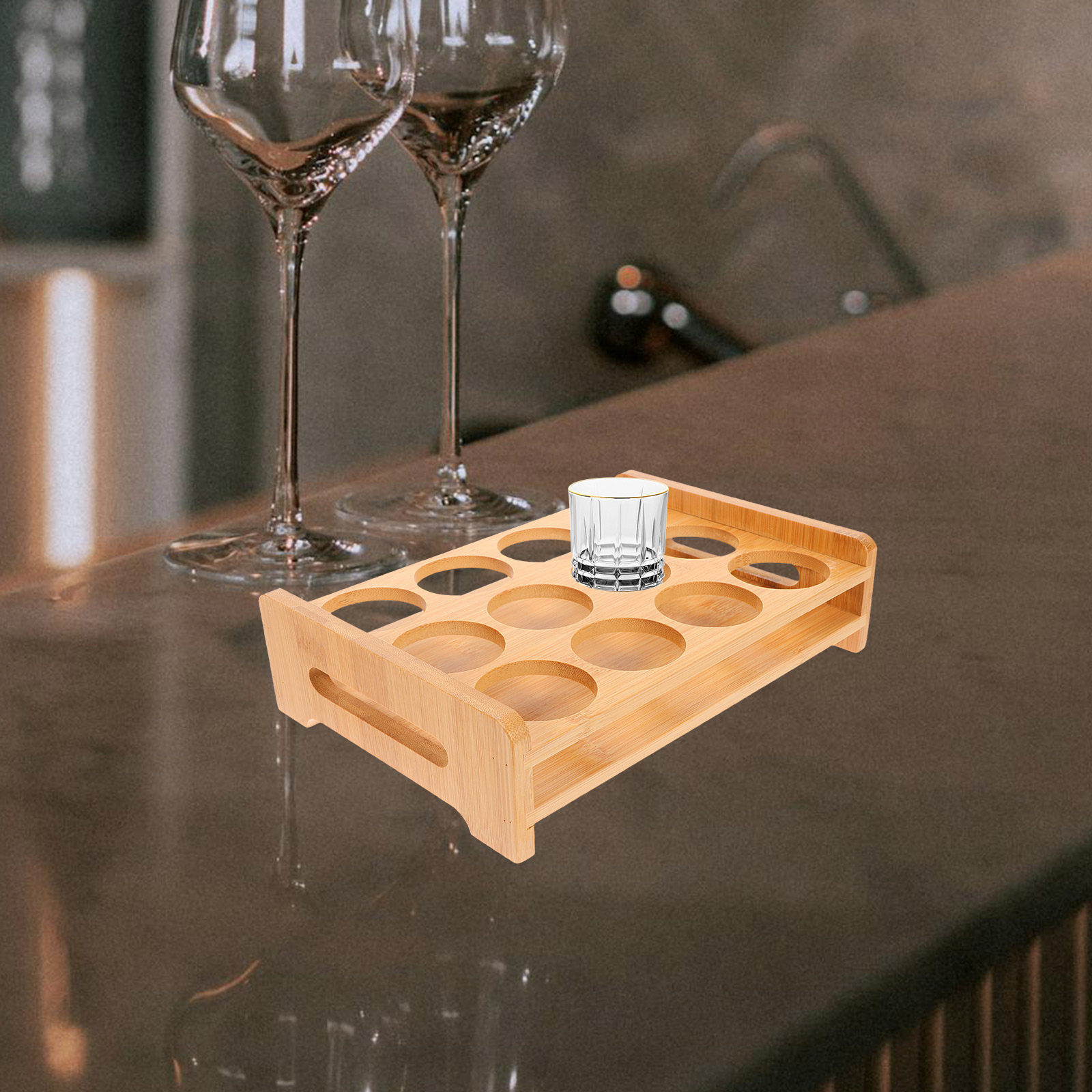 Bambu Shot Bardakları Tutucu T - Wine Beer Bar incelemesi ve fiyatı