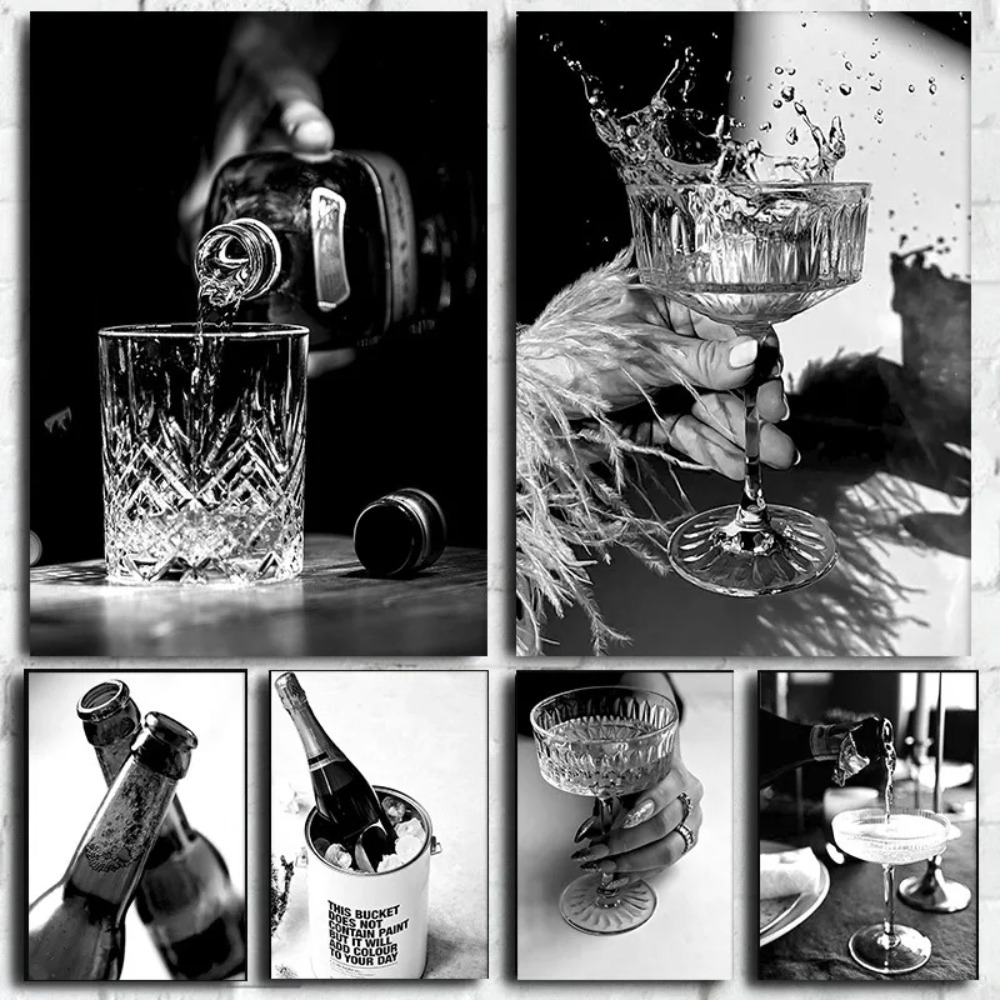 Siyah ve beyaz bar şampanya bi - Whisky Beer And Wine incelemesi ve fiyatı