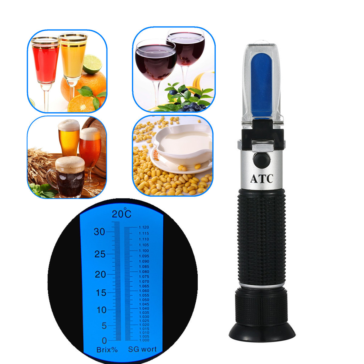 Refraktometre 0-32% Brix Bira  - Wine To Beer Alcohol incelemesi ve fiyatı