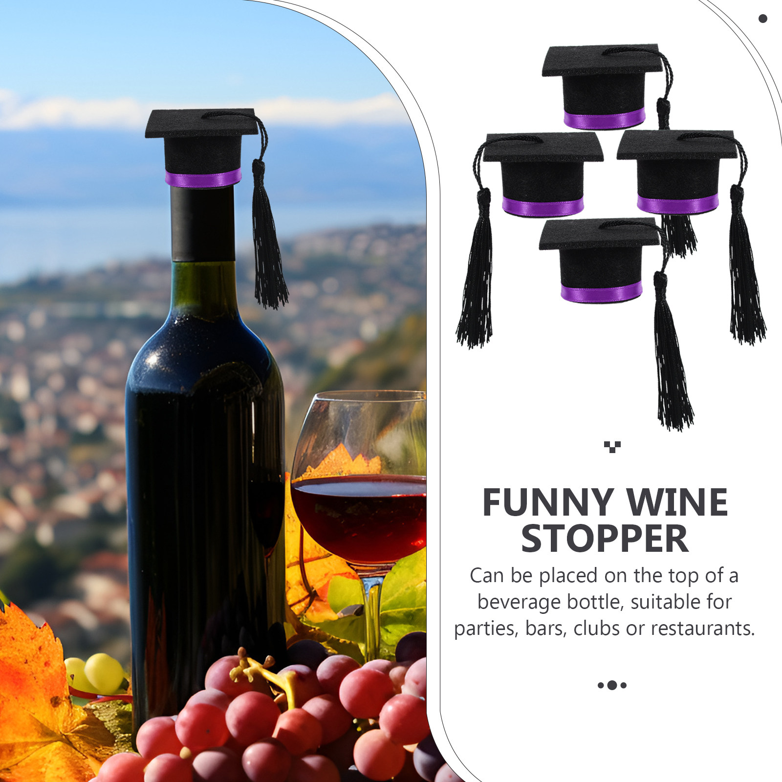 4 Adet Mezuniyet Şapkası Süsü  - Wine Beer Hat incelemesi ve fiyatı