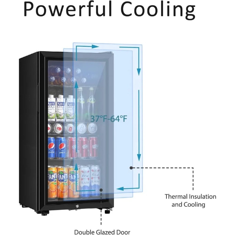 İçecek Buzdolabı, 3,2 Cu.ft Çi - Wine Beer Cooler Fridge incelemesi ve fiyatı